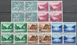 Satz 4er Pro Patria 1956 ET-gest. SBK 175.- Gelegenheit