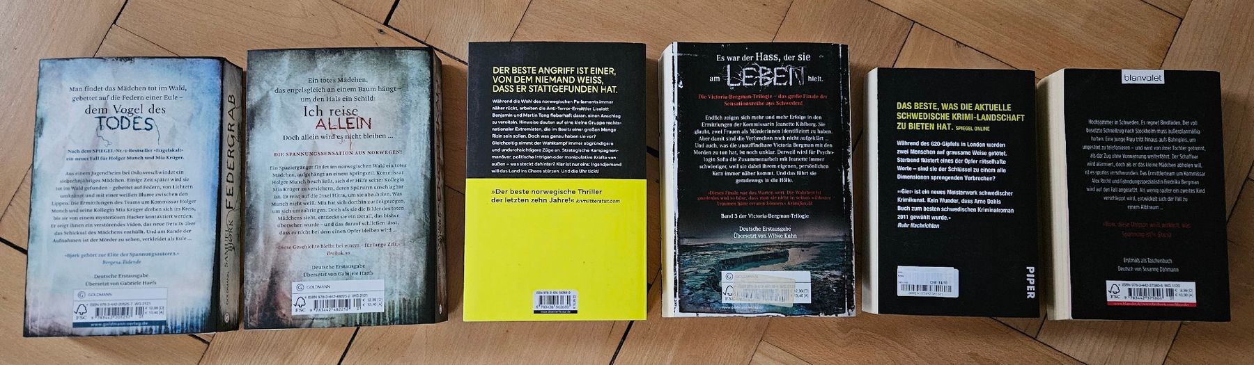 Livres: 18 Thriller – D'occasion à St. Gallen par Patrizia0711 3