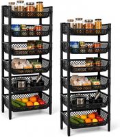 Korbregal Kunststoff 12 Etagen Schmal Stapelbar Modular