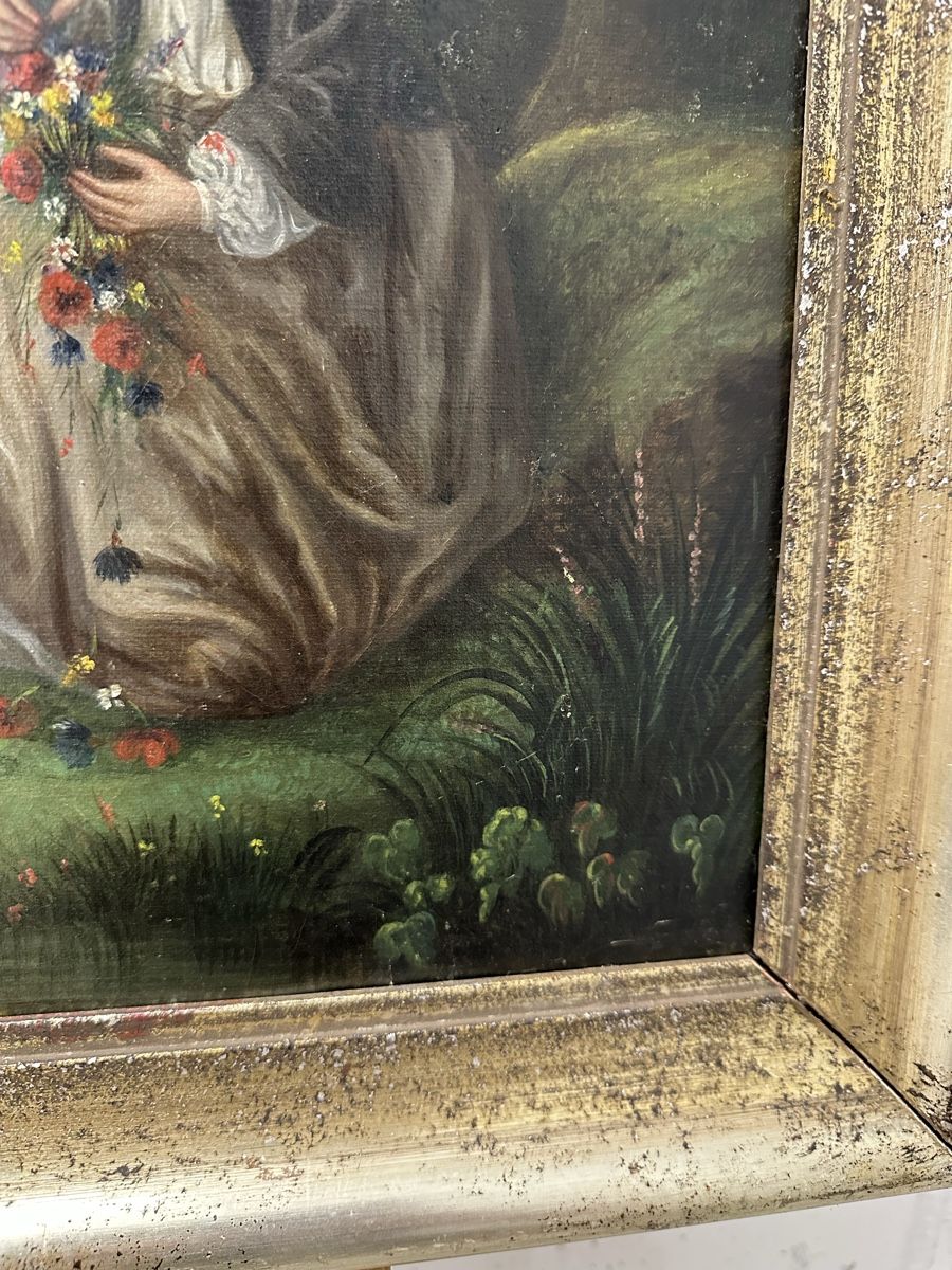 Dipinti: Antikes Gemälde Mädchen mit Blumen Natur 1862 – Usato da Ebikon venduto da Gaenggeliwaar 6