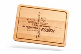 Schönes Holzbrett mit Gravur "Guten Appetit"