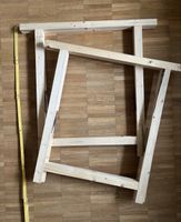 Zwei Holzböcke klappbar aus Tannenholz, Neu