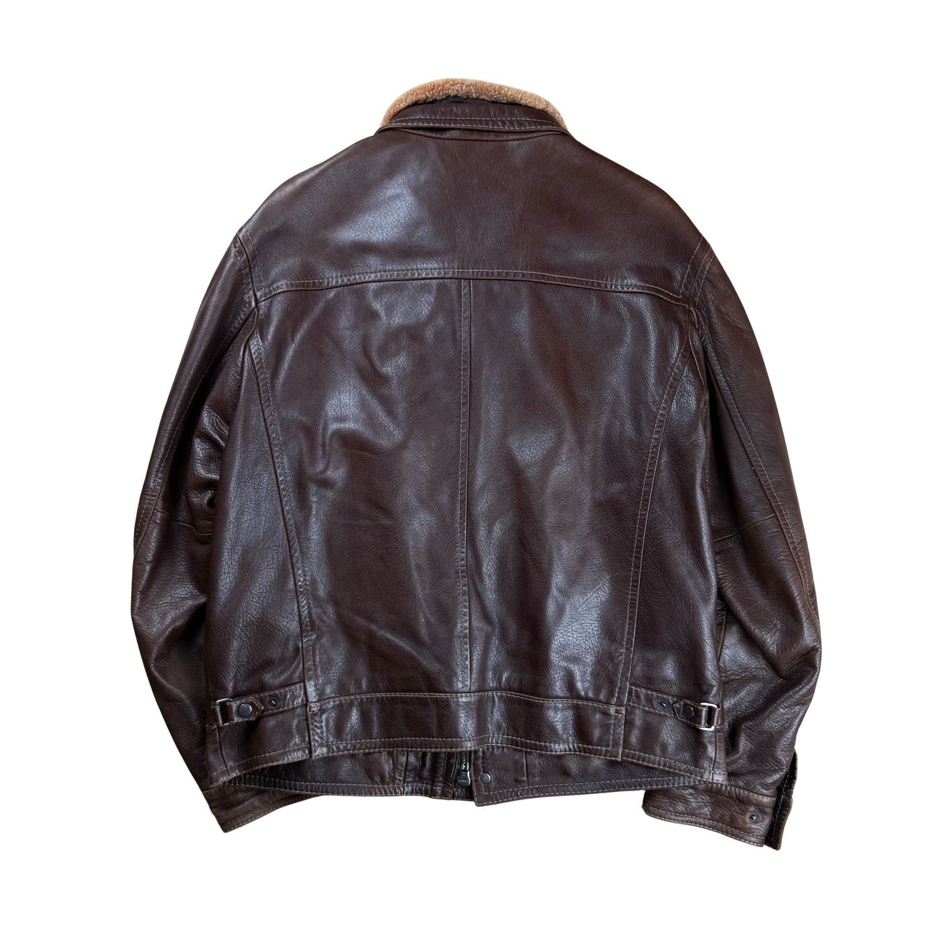 Jacken: Gimo's Lederjacke mit Lammfellkragen  - L – Gebraucht aus Herisau von 1asupply 8