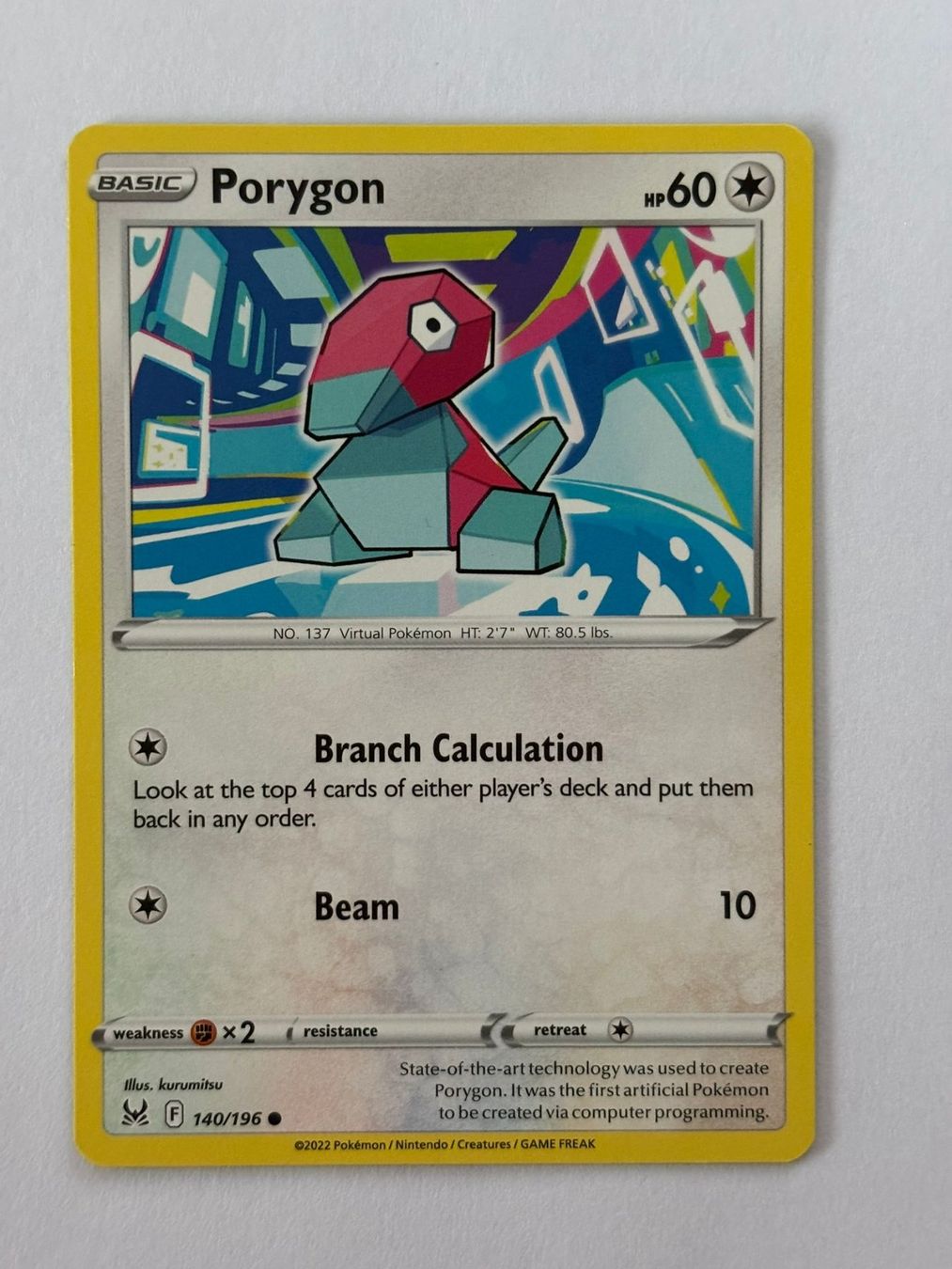 Pokémon Carte collezionabili: Pokemon-Karte Porygon 140/196 – Usato da Herisau venduto da Seyashop1