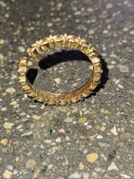 Ring mit Blumenmuster goldfarbig verstellbar LA2l