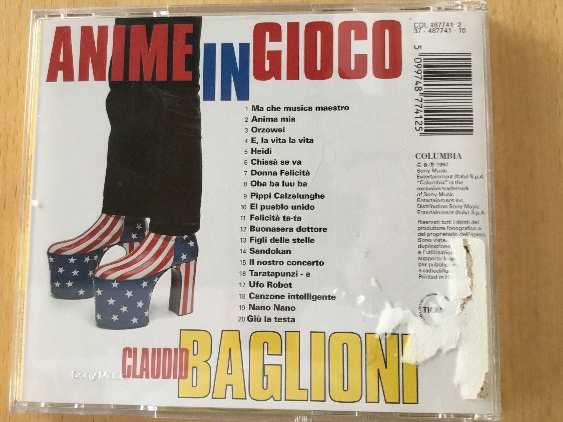 CD: Claudio Baglioni - Anime in Gioco – Usato da Rüti ZH venduto da alumedien 1