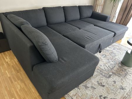 Big Sofa mit Bettfunktion in Dunkelblau