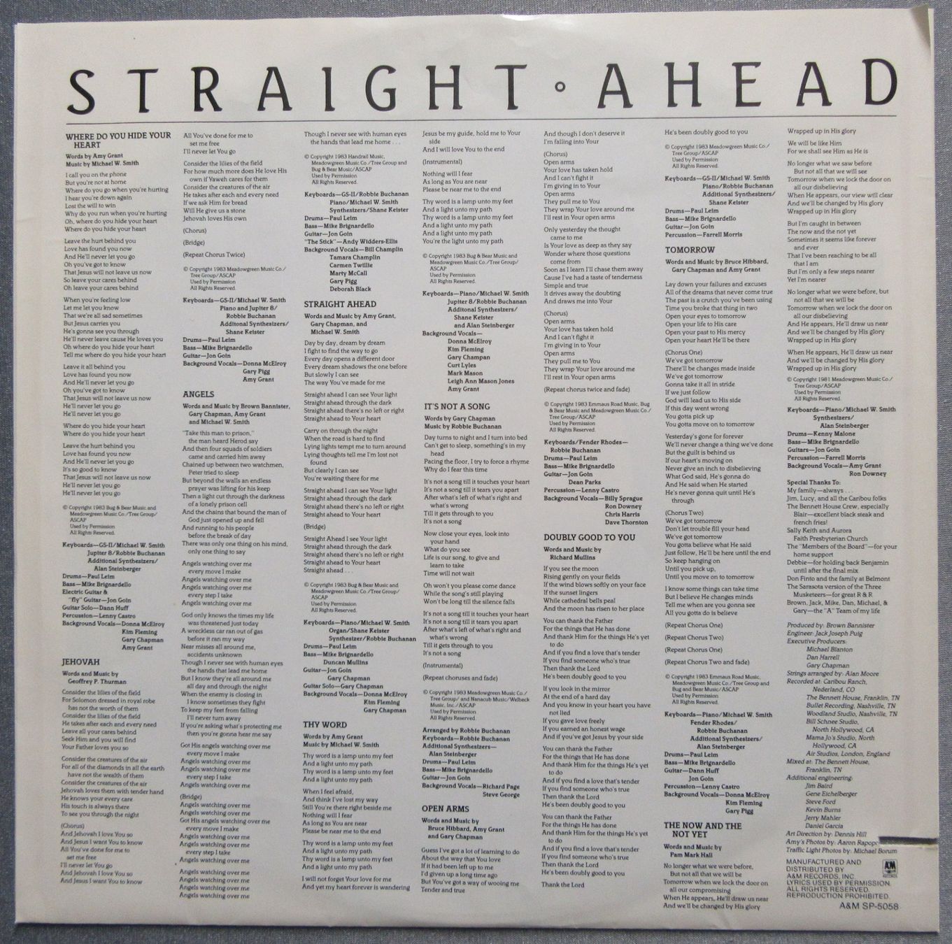 Schallplatten: Amy Grant - Straight Ahead - LP ab CHF 4.00 – Gebraucht aus Auenstein von Padabimbim 3