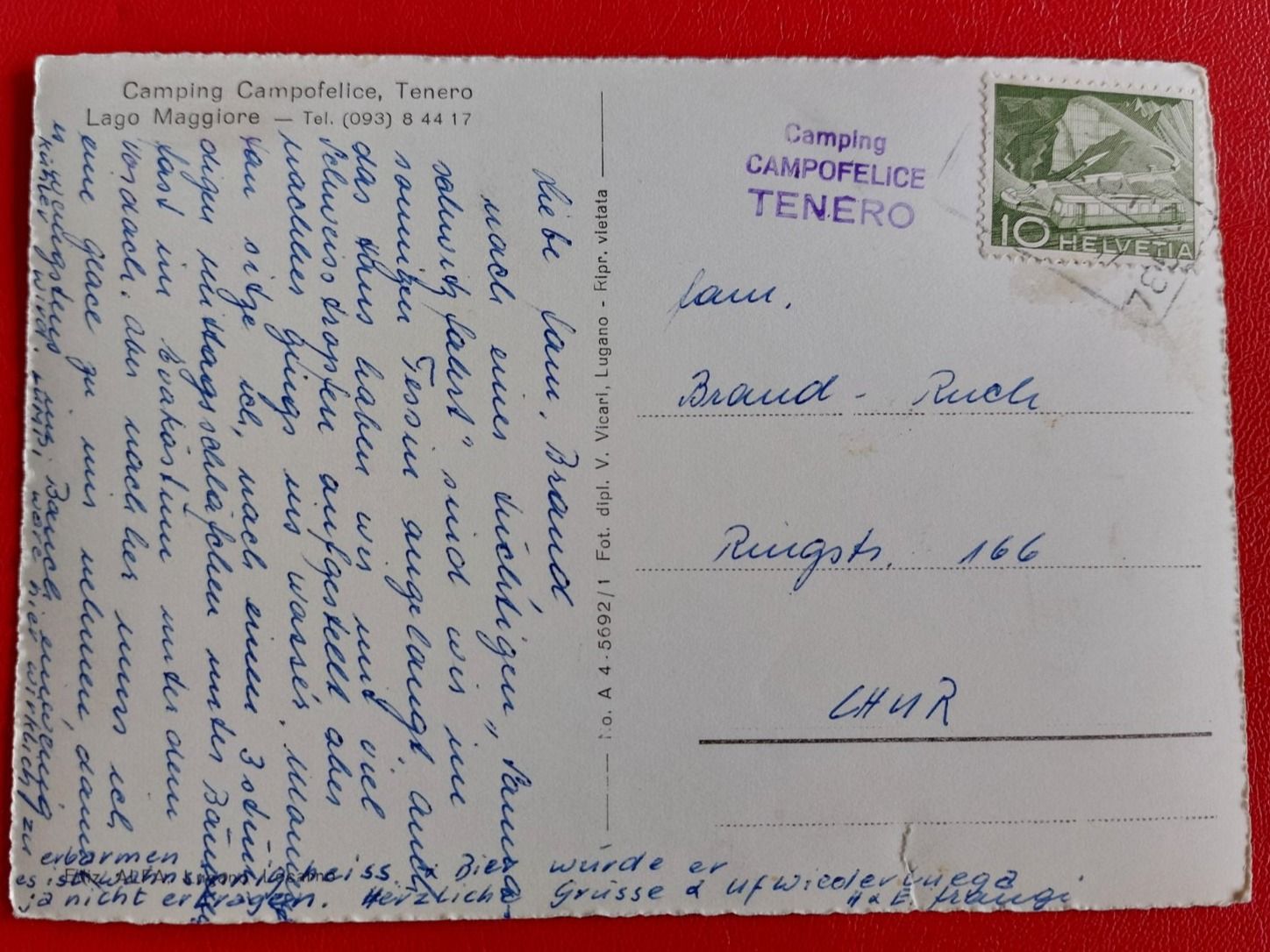Cartoline postali: Camping Tenero ; Lago Maggiore – Usato da St-Légier-Chiésaz venduto da Theo006 1