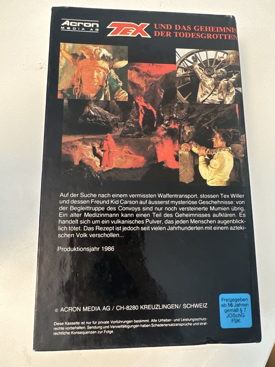 Tutti i VHS: Tex und das Geheimnis der Todesgrotten VHS – Usato da Zollikofen venduto da Taximan89 2