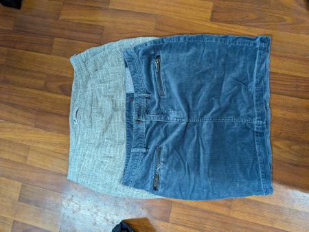 Damen Rock Set Tweed-Minirock & blauer Feincordrock
