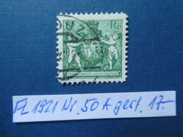 FL 1921 Nr. 50A gestempelt