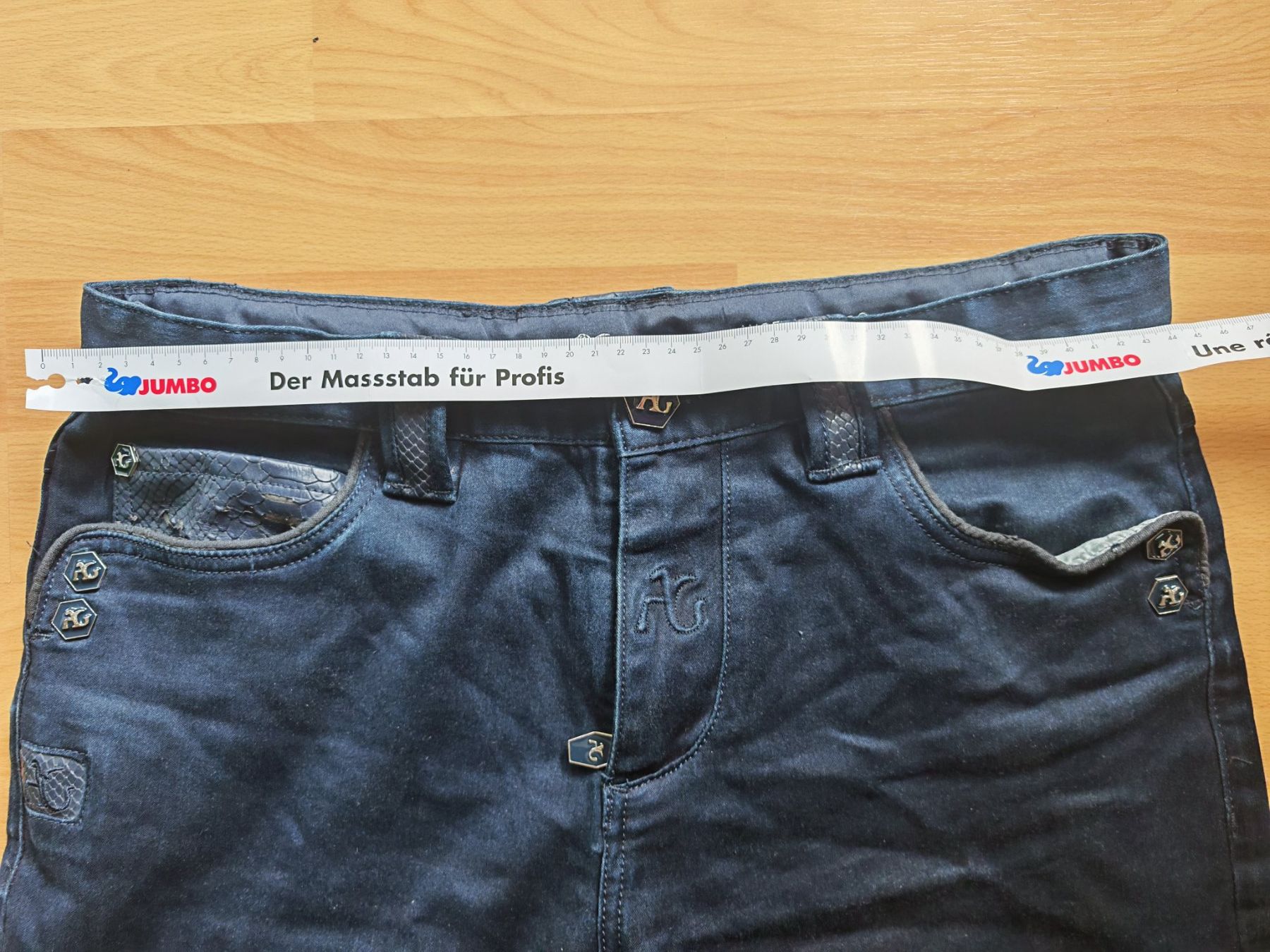 Pantaloni: ANGELO GALASSO Luxus Herren Jeans Dunkelblau Python M/ 34 – Usato da Pfäffikon SZ venduto da mat_qgm9 6