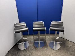 3x lapalma Barhocker – schwarz / Aluminium
