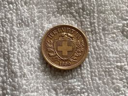 2 centimes/Rappen 1890