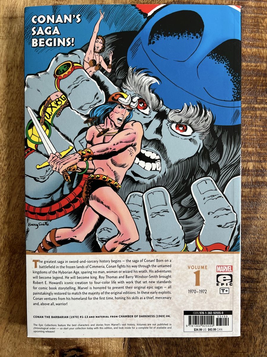 Fumetti: Marvel Epic Collection Conan the Barbarian Vol.1 – Nuovo (secondo la descrizione) da Laufen venduto da ric_9vmm 1