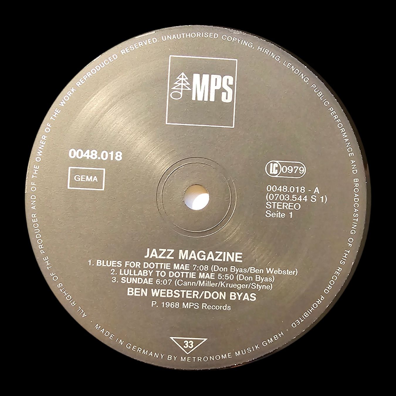 Vinyles: Ben Webster, Don Byas ‎– Ben Webster Don Byas – D'occasion à Wahlen b. Laufen par Cg10 3