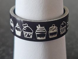 Mood Addon en polymère noir avec cupcake, taille 52