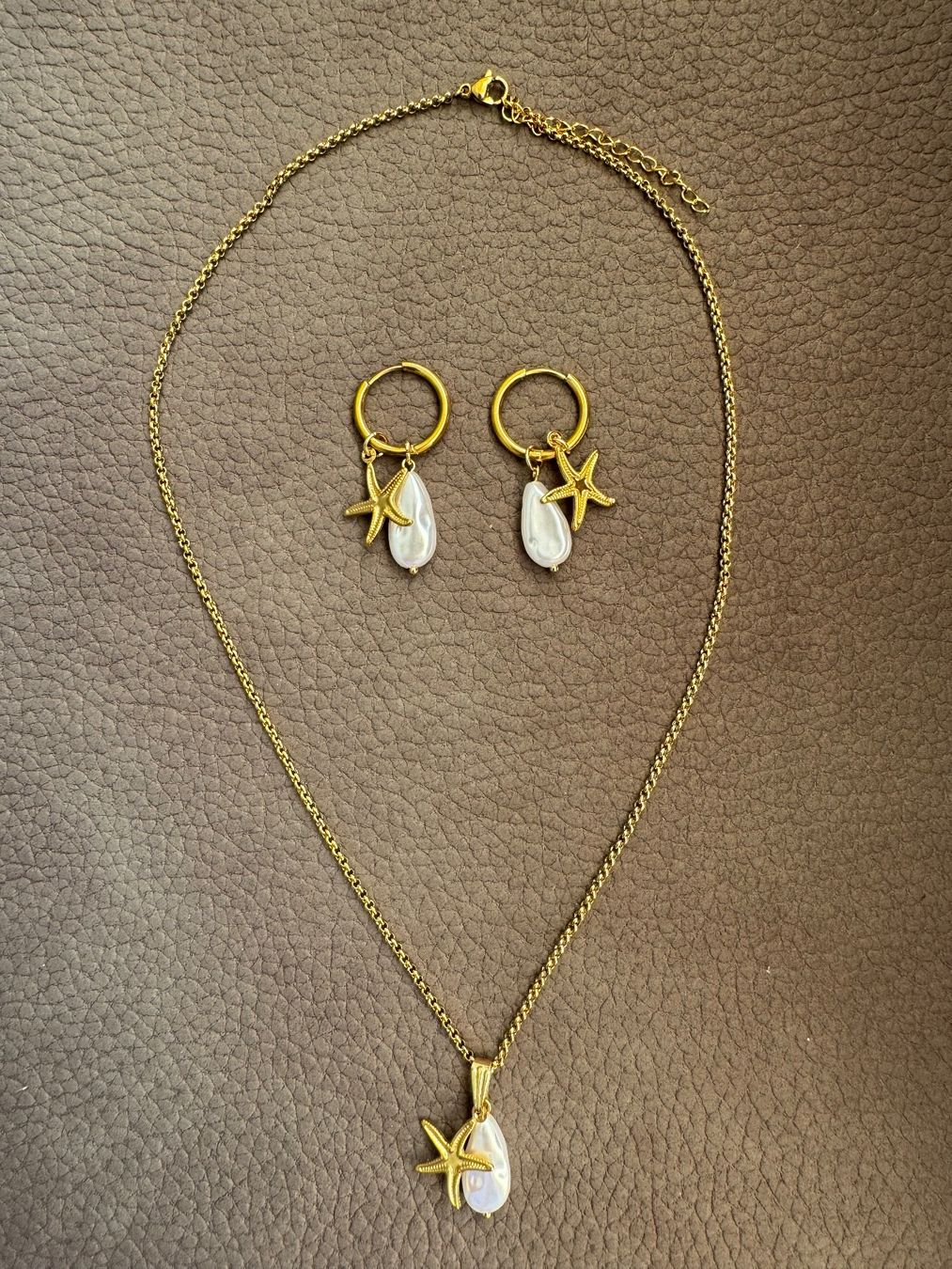 Altri gioielli: Kette und Ohrringe mit Seestern und Perle – Nuovo (secondo la descrizione) da Dübendorf venduto da Sonibell 1