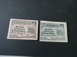 Oesterreich, Kirchberg und Wagram - Notgeldscheine