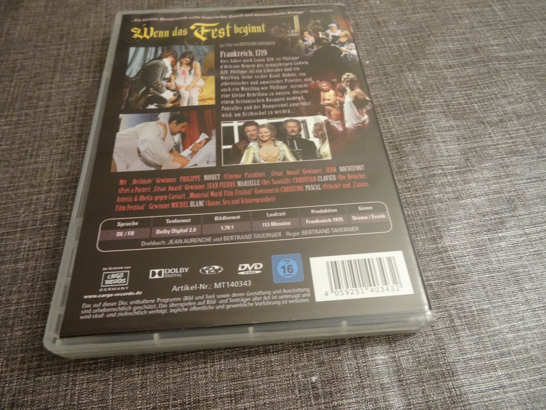 Tous les DVDs: DVD Wenn das Fest beginnt, Bertrand Tavernier – D'occasion à Olten par Disc-Verkauf 2