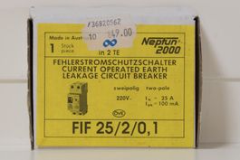 FI-Schutzschalter Neptun 2000, 2-polig, 25A