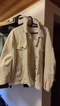 Cord Jacke Zara beige gerippt Gr. L
