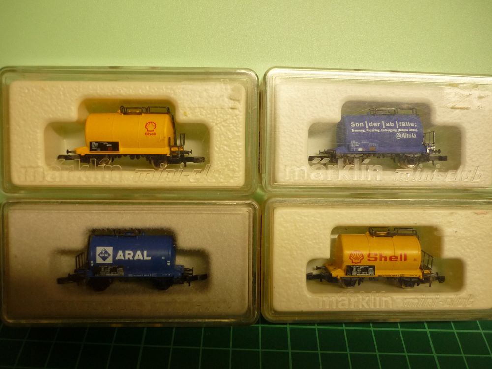 lot de 4 wagons SMCF ho citerne 2 x ESSO + SHELL + AVIA