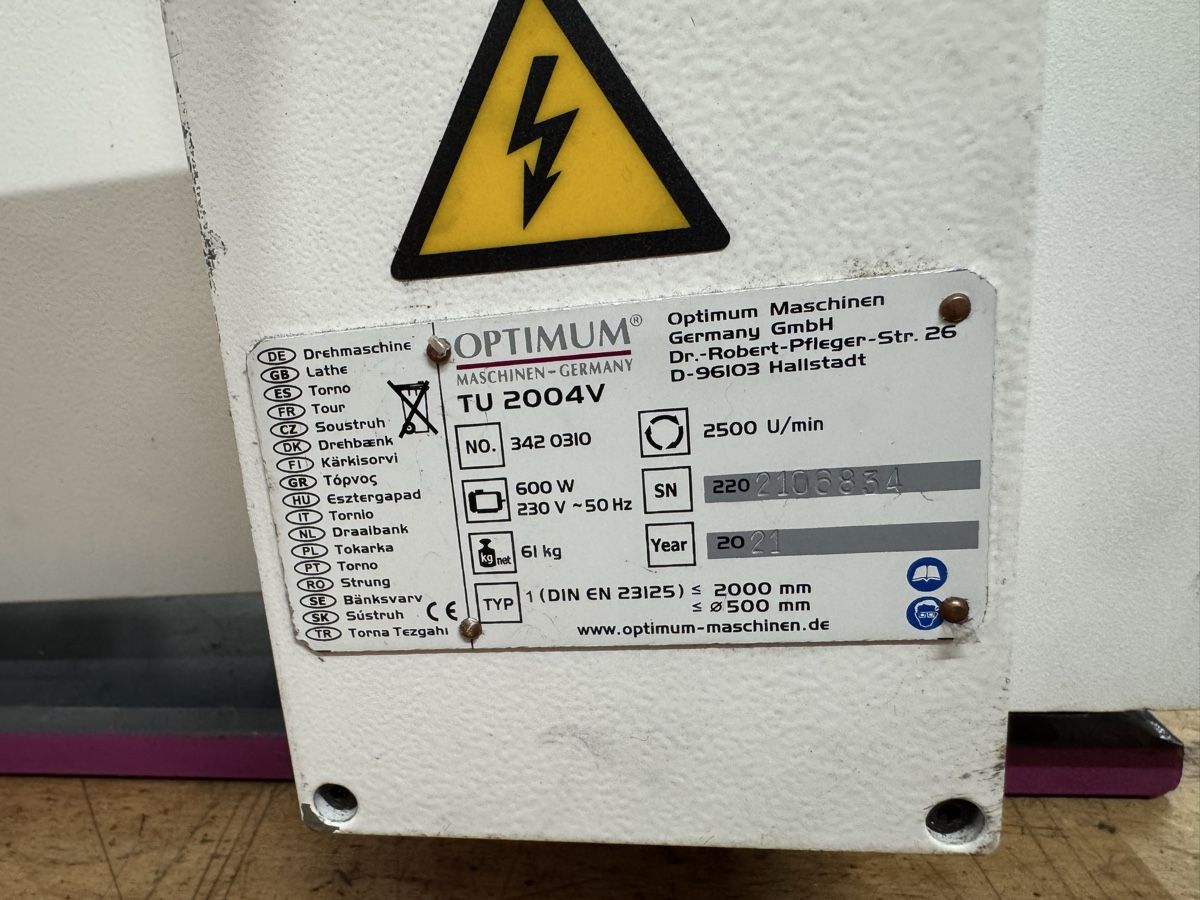 Toutes les machines: Optimum Drehbank  – D'occasion à Wegenstetten par mcfly321 2