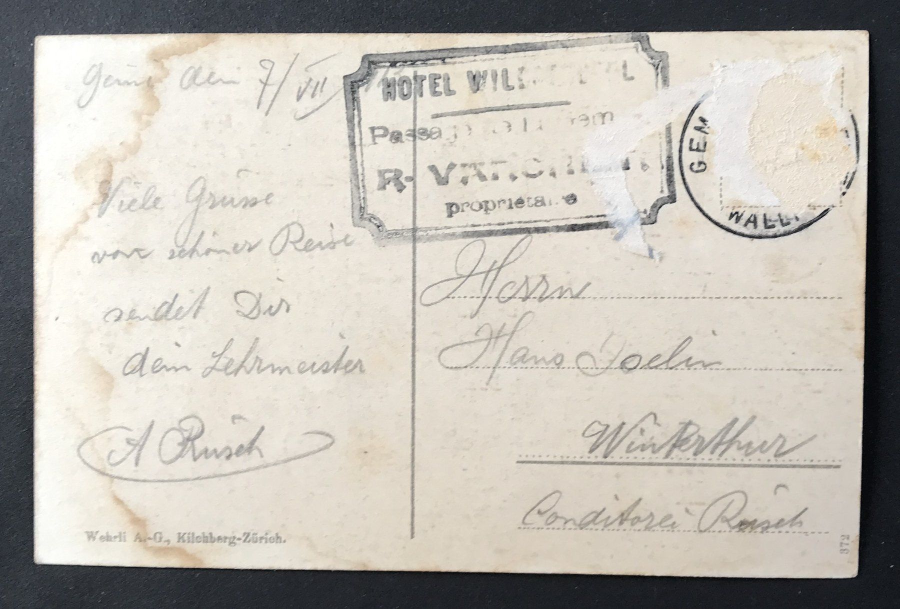 Cartoline postali: ALTE ANSICHTSKARTE GEMMIPASS – Usato da Ostermundigen venduto da wini63 1