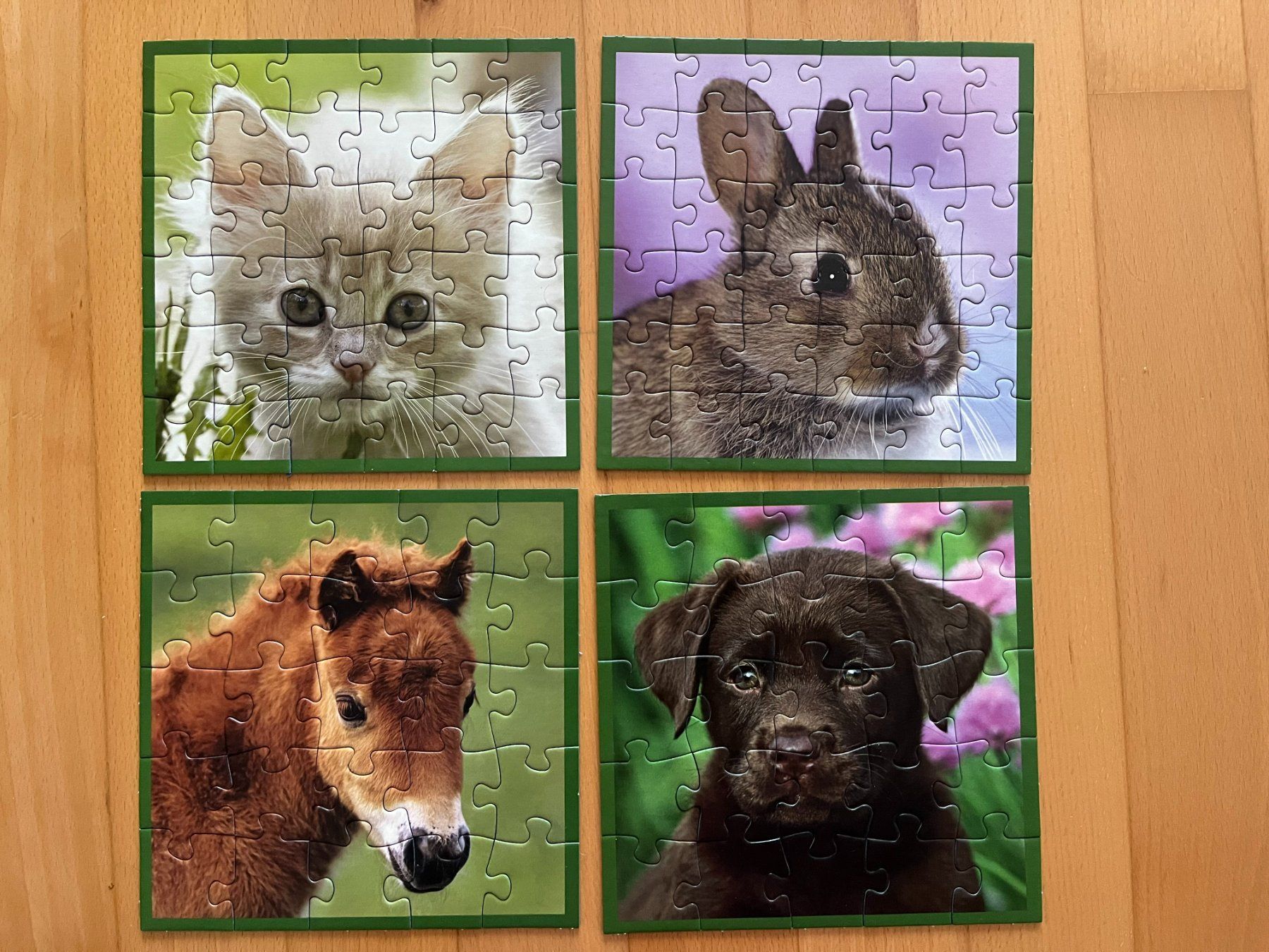 Puzzles: 4 Puzzles - Tierkinder im Freien – Gebraucht aus Muttenz von Juvenile33 1