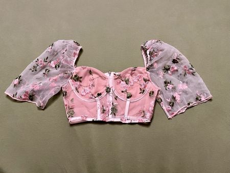Damen Korsett rosa mit Blumenstickerei Grösse S wie neu