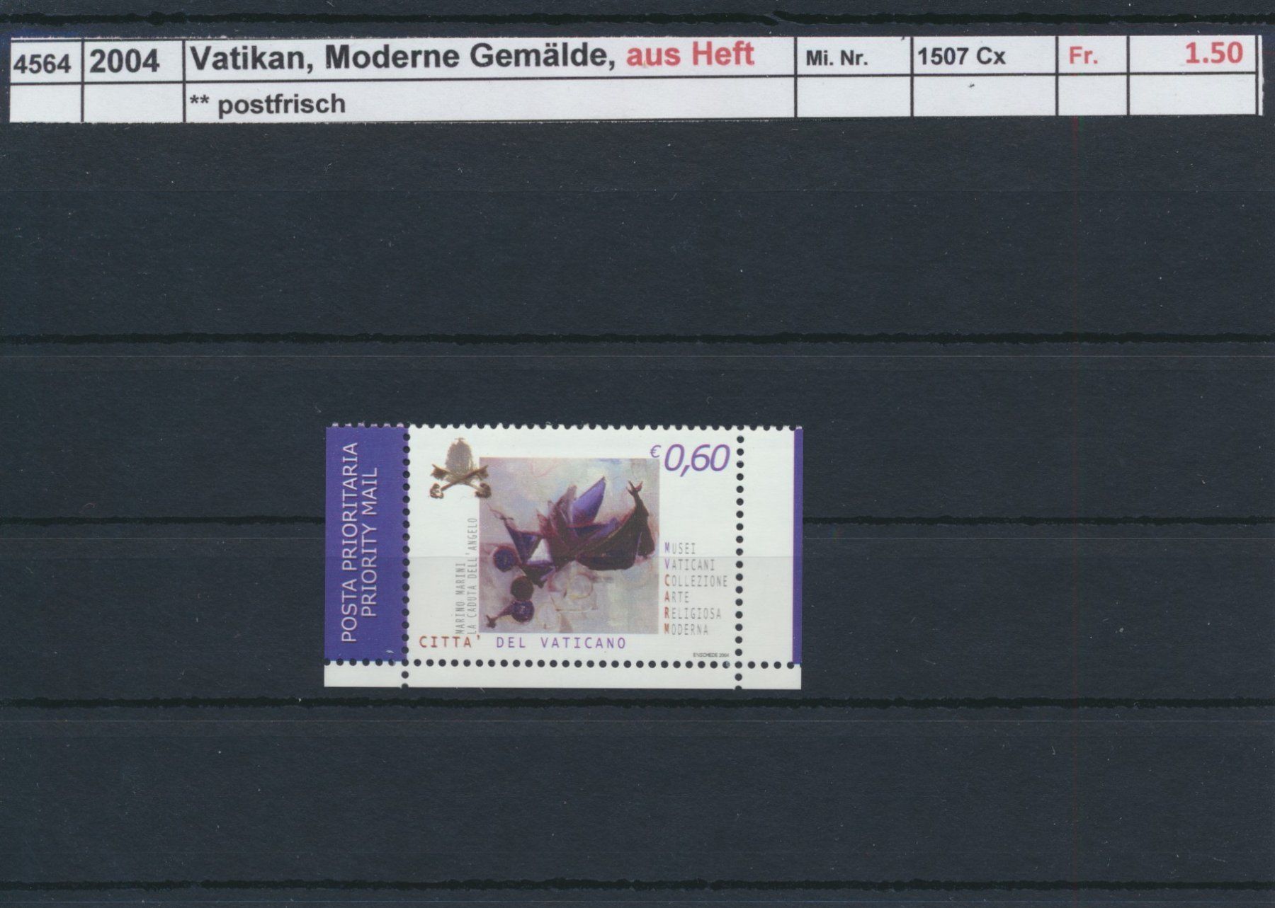 Tutti i francobolli: 2004 Vatikan, "Moderne Gemälde" - aus Heft, ** postfrisch – Nuovo (secondo la descrizione) da Winterthur venduto da Zupogeru