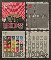 Mexiko 1968 Olympia Satz MNH Lance Wyman Piktogramme Op-Art