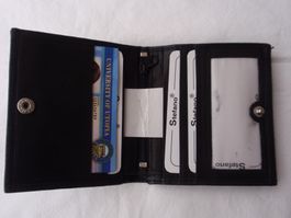 KLEINPORTEMONNAIE LEDER SCHWARZ