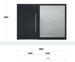 Neue Aluminium-Haustür 2870 × 2100 mm