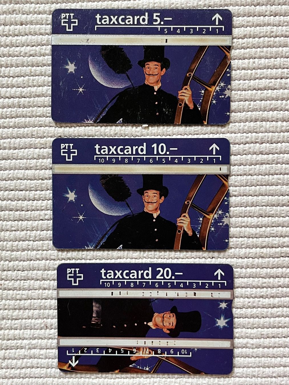 Telefon- & Taxkarten: PTT Taxcard "Kaminfeger" 1994 – Gebraucht aus Zürich von Gurkis