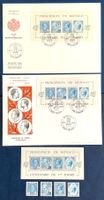 1985 Monaco 100 J. Briefmarken 2 FDC + Block 31** + Satz **