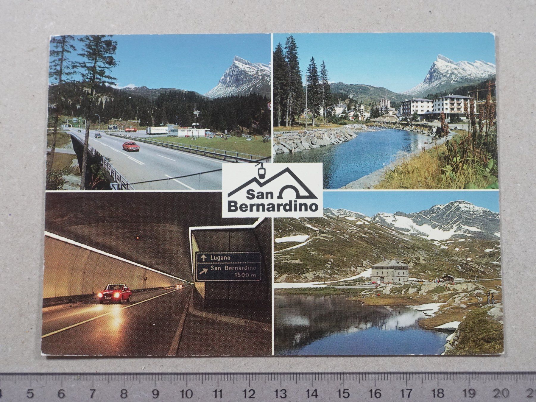 Cartoline postali: San Bernardino, Pass, Tunnel, Passhöhe – Usato da Lenzburg venduto da fh1