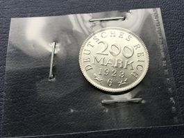 Drittes Reich 200  Reichsmark 1923 G. unzirkuliert  selten
