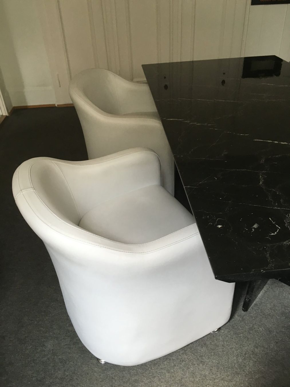 Fauteuils: 4 weisse Ledersessel – D'occasion à Zürich par KatZH 2