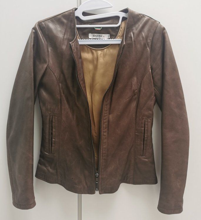 Giacche: Damen Lederjacke braun Grösse 34 – Usato da Dänikon ZH venduto da Beldiwuffi 2