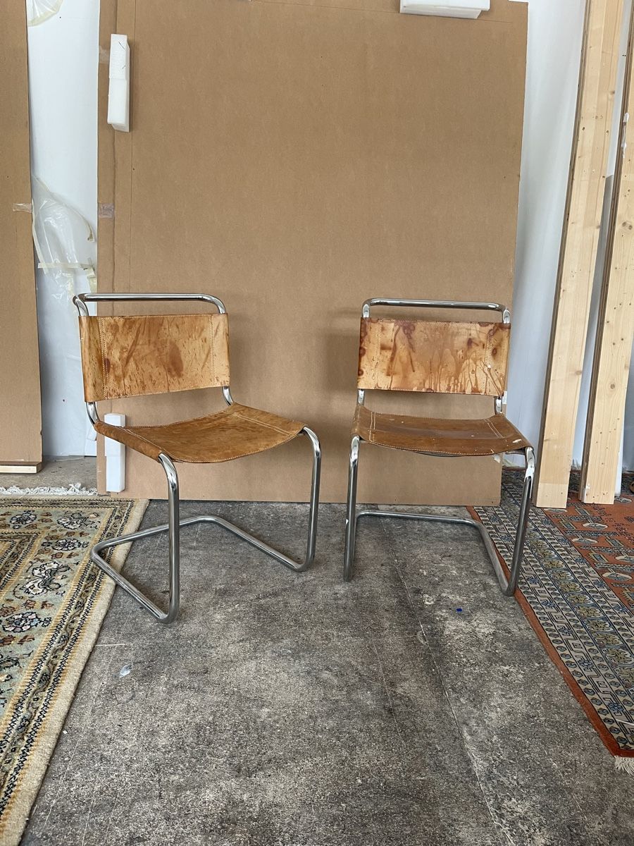 Breuer Sedie: Stuhl Evt. Marcel Breuer Leder – Usato da Zürich venduto da noraanna
