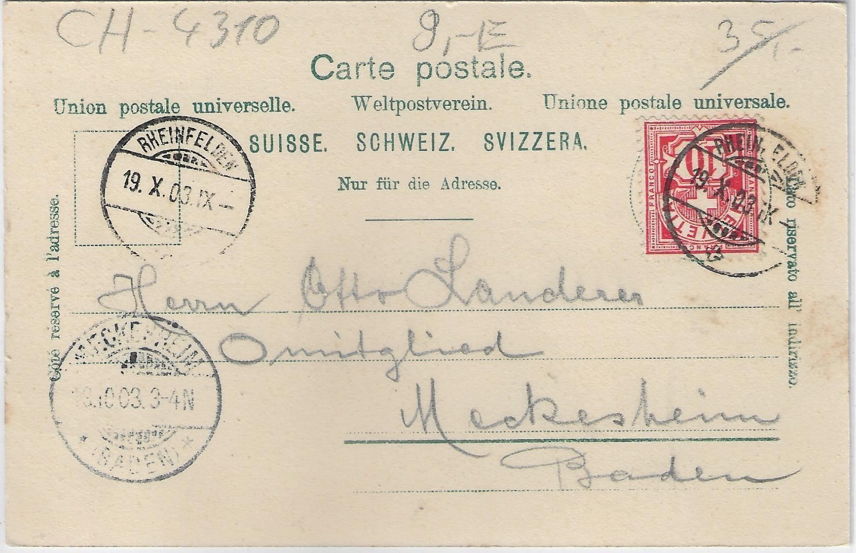 Cartoline postali: Rheinfelden - Restaurant Rheinlust – Usato da Ettingen venduto da Kartenplanet 1