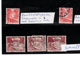 Abarten Druckzufälligkeiten Farbflecken Schweiz Briefmarken