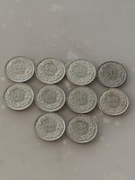 10 x 1/2 Franken 1967  Silber  Stgl