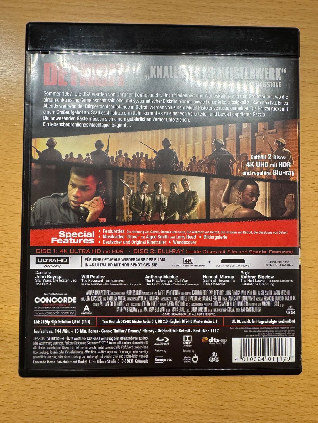 Alle DVDs: Detroit 4k UHD Blu Ray – Gebraucht aus Schwerzenbach von ste_pp82 1