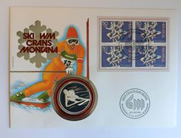 Numisbrief Crans Montana mit Silbermedaille ab 1 Fr. !!