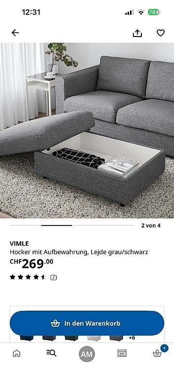 Ikea Sgabelli: Ikea Vimle Hocker – Usato da Spiegel b. Bern venduto da Pabasa 1