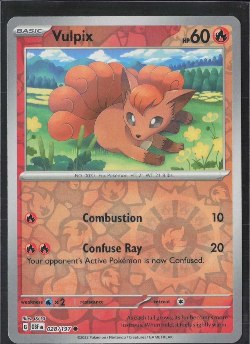 Pokémon Sammelbilder & Trading cards: POKÉMON / Vulpix / Obsidian Flames / Reverse 🇺🇸 – Gebraucht aus Herzogenbuchsee von TCG-High-Quality